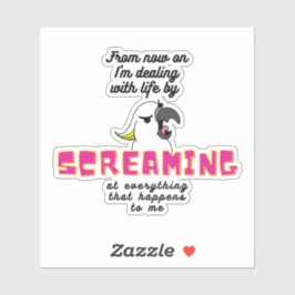 Kakadu mit Text Aufkleber