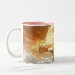Kakadu Papagei Fantasy Traumlandschaft Zweifarbige Tasse