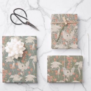 Kakadu und Granatapfel von Walter Crane Pastelle Geschenkpapier Set