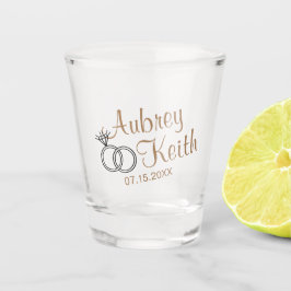 Kakao-Braunglas mit Braun- und Kräuternamen Schnapsglas