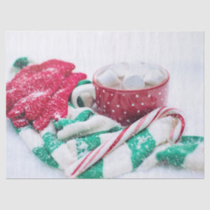 Kakao   Candy Cane   Scarf & Mitt Weihnachten Seidenpapier