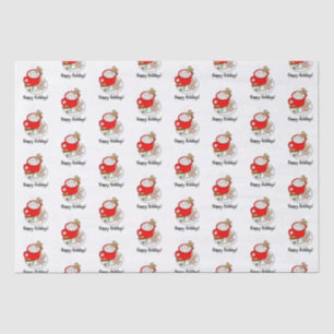 Kakao, Lebkuchen, Stern, Snowman Große Geschenktas Seidenpapier