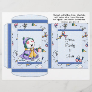 Kakao, Tee, Cider Packet Winter Weihnachtsliebhabe Flyer