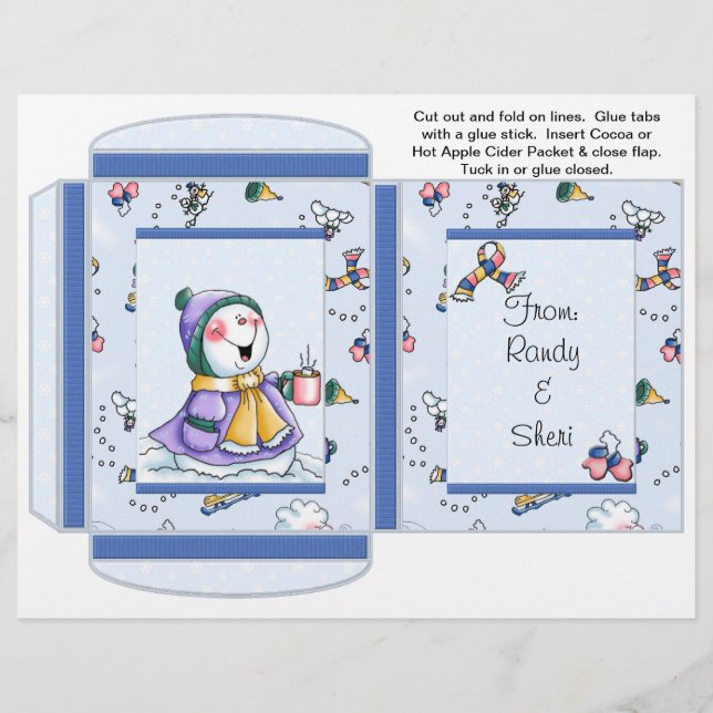 Kakao, Tee, Cider Packet Winter Weihnachtsliebhabe Flyer (Vorne)