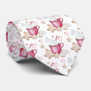 Kakao und Cookies Wasserfarbe Krawatte