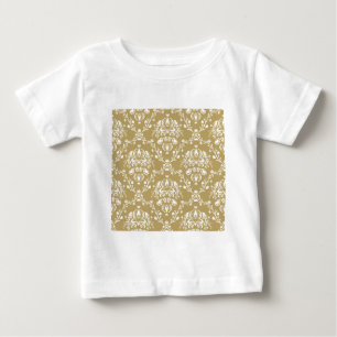Kakao und Creme Damask Baby T-shirt