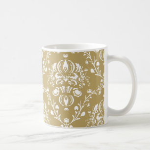 Kakao und Creme Damask Kaffeetasse