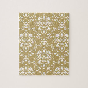 Kakao und Creme Damask Puzzle