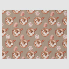 Kakao und Kekse aus rustikalen Kraft Seidenpapier