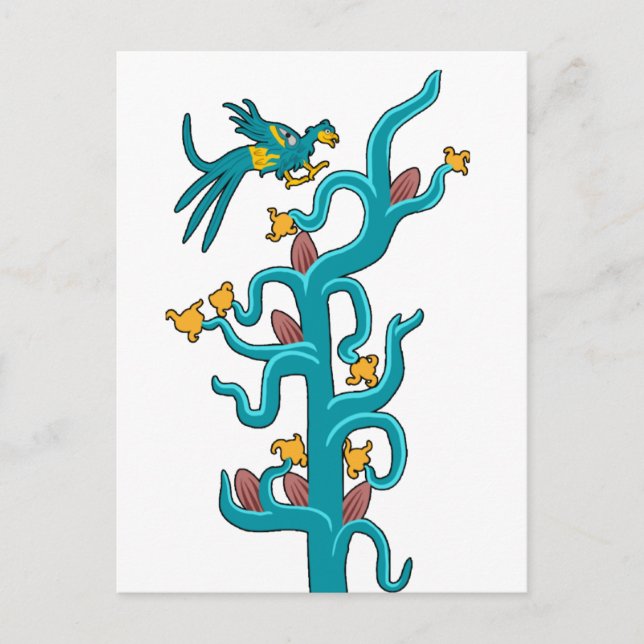 Kakao und Quetzal Postkarte (Vorderseite)