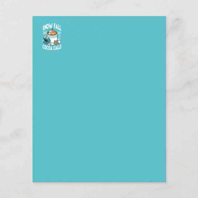 Kakao und Wintergarten - Schneefall-Kakaoanrufe (Vorderseite)