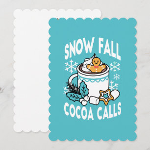 Kakao und Wintergarten - Schneefall-Kakaoanrufe Einladung