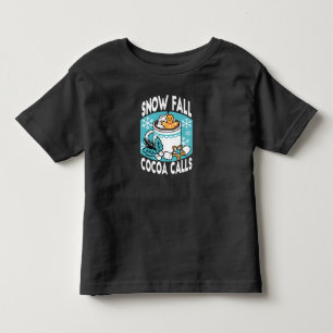 Kakao und Wintergarten - Schneefall-Kakaoanrufe Kleinkind T-shirt
