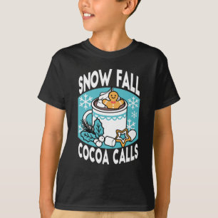 Kakao und Wintergarten - Schneefall-Kakaoanrufe T-Shirt