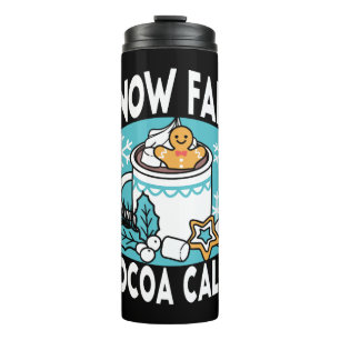 Kakao und Wintergarten - Schneefall-Kakaoanrufe Thermosbecher