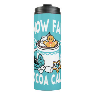 Kakao und Wintergarten - Schneefall-Kakaoanrufe Thermosbecher