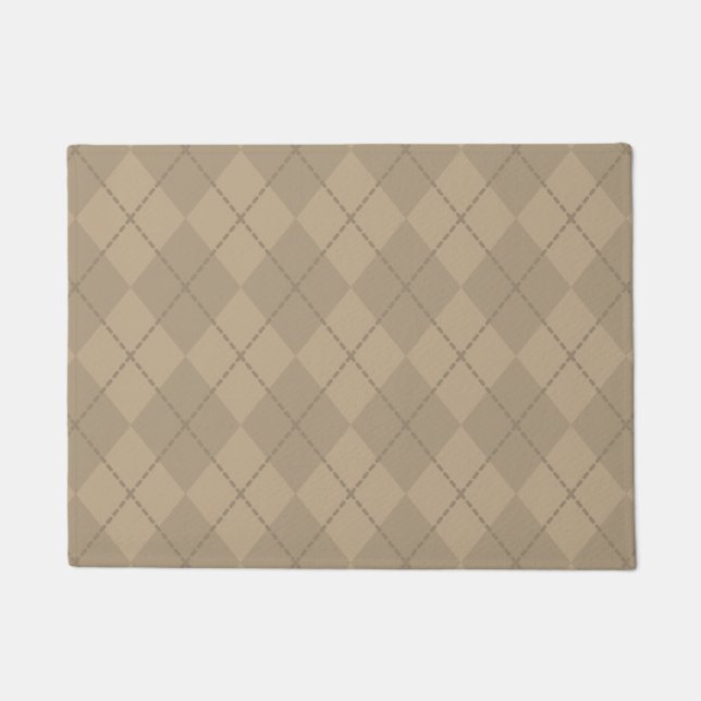 Kakaobraun Raute Doormat Fußmatte (Vorderseite)