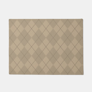 Kakaobraune Argyle-Fußmatte Fußmatte