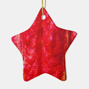 Kakaofrucht rot keramikornament