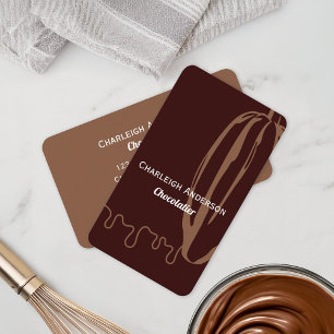 Kakaofrucht Schokolade Elegante Moderne Chocolater Visitenkarte