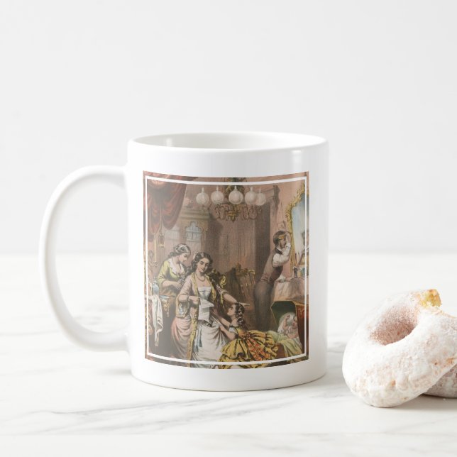 Kakaoglyzerin von Hovey, Circa 1860 Kaffeetasse (Mit Donut)