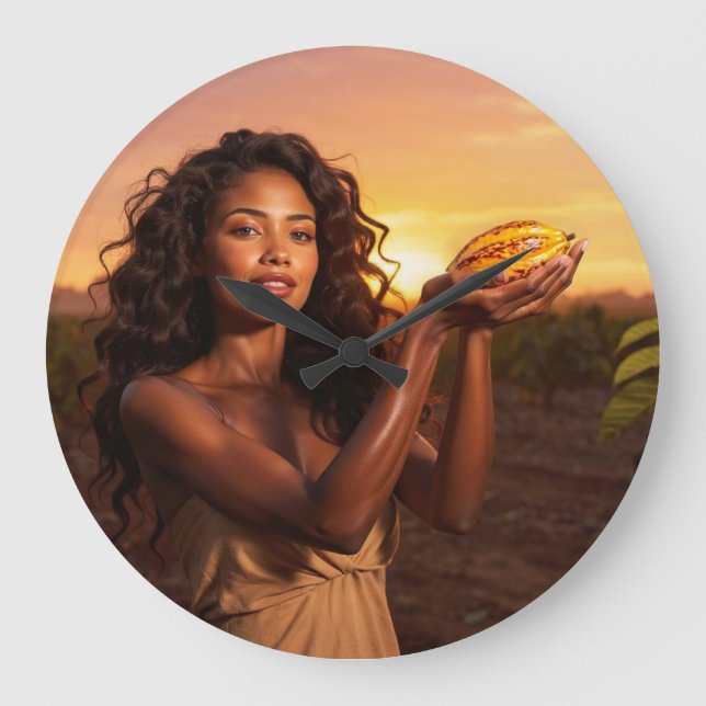 KAKAOMAGIE GROßE WANDUHR (Vorderseite)