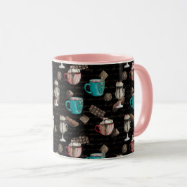 Kakaomarshmallow Hot-Schokolade-Süßigkeiten-Skript Tasse