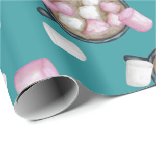 Kakaomarshmallow Hot Schokolade Tasse Winter aquam Geschenkpapier