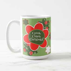 Kakaopulver, Chaos, Weihnachtsfoto-Feiertags-Kaffe Kaffeetasse