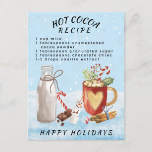 Kakaoschokolade Rezept Weihnachten Postkarte