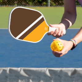Kakaostreifen, goldgelber Diagonalblock Pickleball Schläger