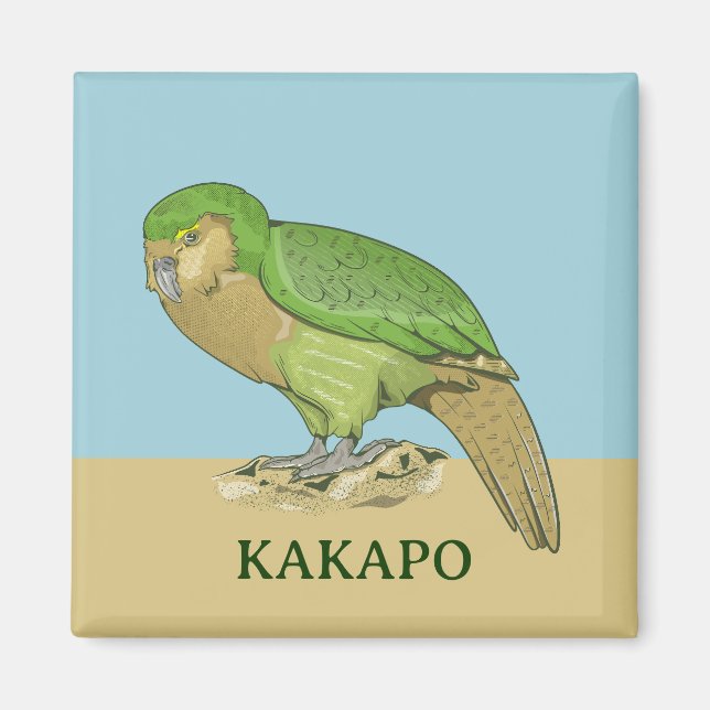 Kakapo-Abbildung Magnet (Vorne)