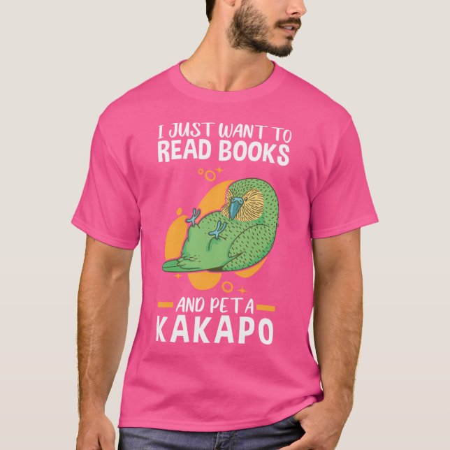 Kakapo Haustiere und lese feinen Papagei T-Shirt (Vorderseite)