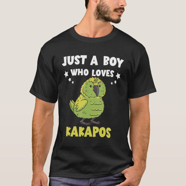 Kakapo Just A Boy New Zealand Kakapo Bird Kakapo P T-Shirt (Vorderseite)