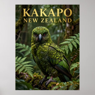 🦜 Kakapo Neuseeland einheimischer Vogel Poster