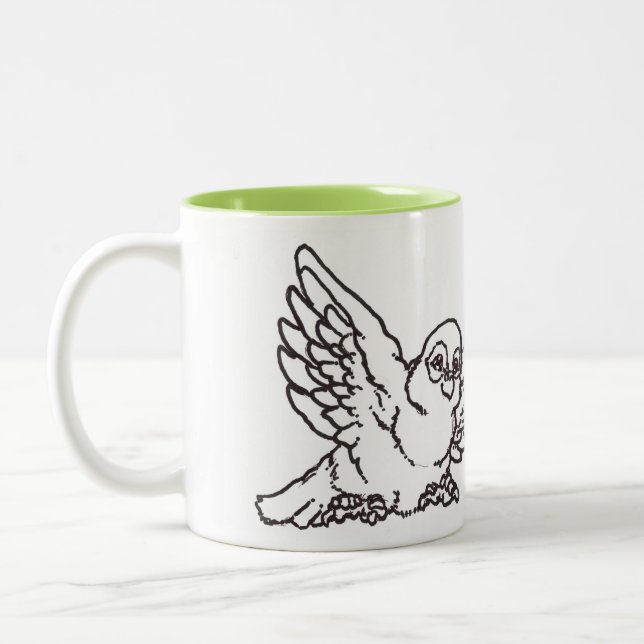 Kakapo-Tasse - Nz-Vogel Zweifarbige Tasse (Links)