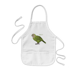 Kakapo-Vogel-Cartoonsillustration Kinderschürze