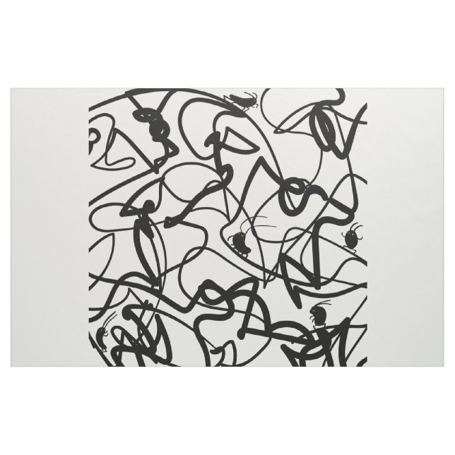 Kakerlaken-Freunde des Cartoon Stoff (Yard (91,4 cm))