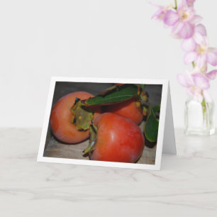 Kaki-Frucht-Porträt Karte