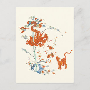 Kakiemon-Drache-Tiger 1775 Postkarte