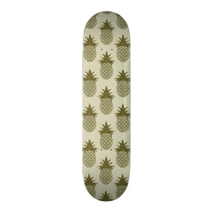 Kakifarbiges Ananas-Muster Skateboard