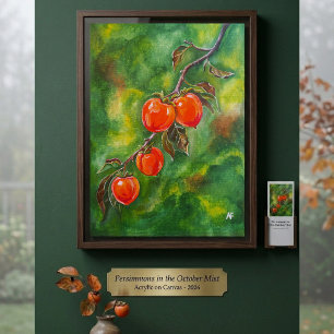 Kakis im Oktobernebel von Alfred Fox Poster