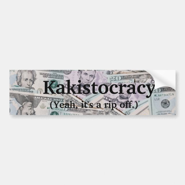 Kakistokratie Autoaufkleber (Vorne)