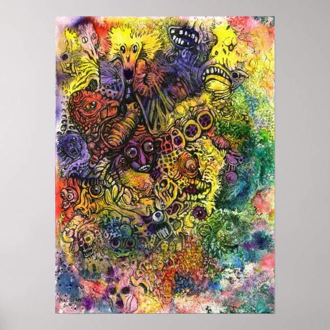 Kakophonie der Farbe Poster (Vorne)