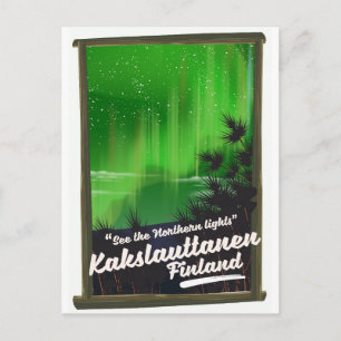 Kakslauttanen Finland-Reiseplakat Postkarte