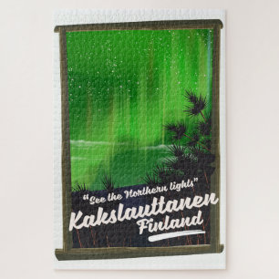 Kakslauttanen Finnland Reiseplakat Puzzle