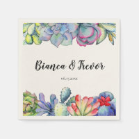 Kakteen Aquarell Hochzeitspapiere