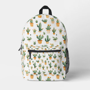 Kakteen auf Weiß Bedruckter Rucksack