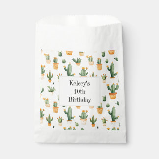 Kakteen auf Weiß Geschenktütchen