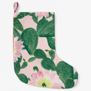 Kakteen Blume: Aquarellmalerei Kleiner Weihnachtsstrumpf